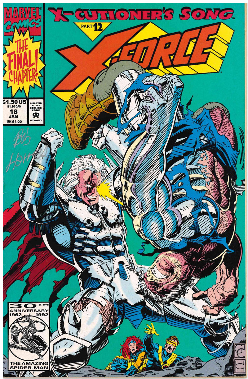 X-FORCE (1991) #18 - UNPOLYBAGGED EDITION SIGNED BY BOB HARRAS (VG/FN)