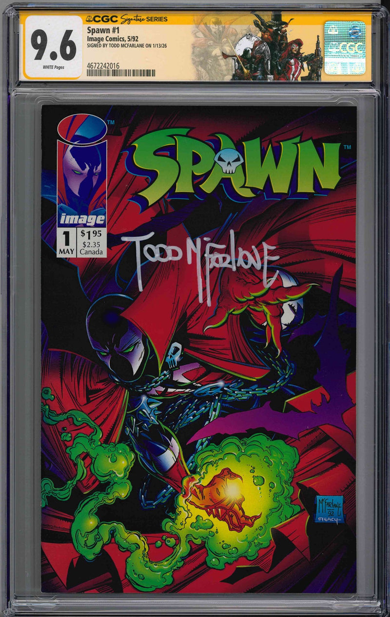 CGC SPAWN (1992) #1 (9.6) SIGNATURE SERIES - SIGNED BY TODD MCFARLANE