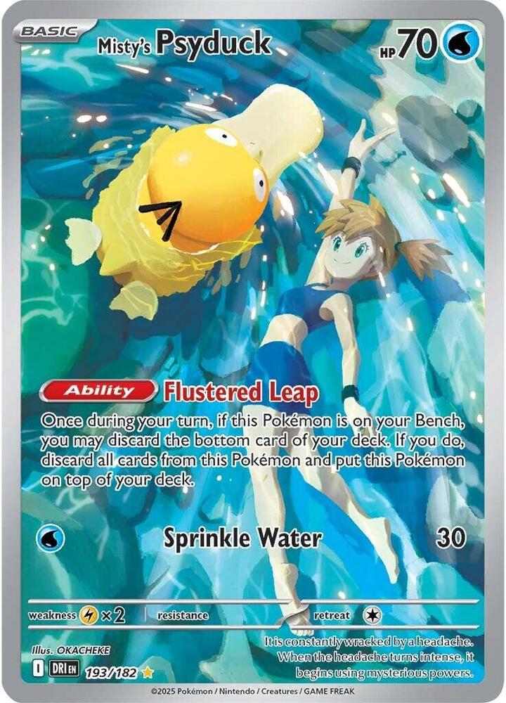 POKEMON TCG: DESTINED RIVALS MISTYS PSYDUCK 193/182 ILLUSTRATION RARE