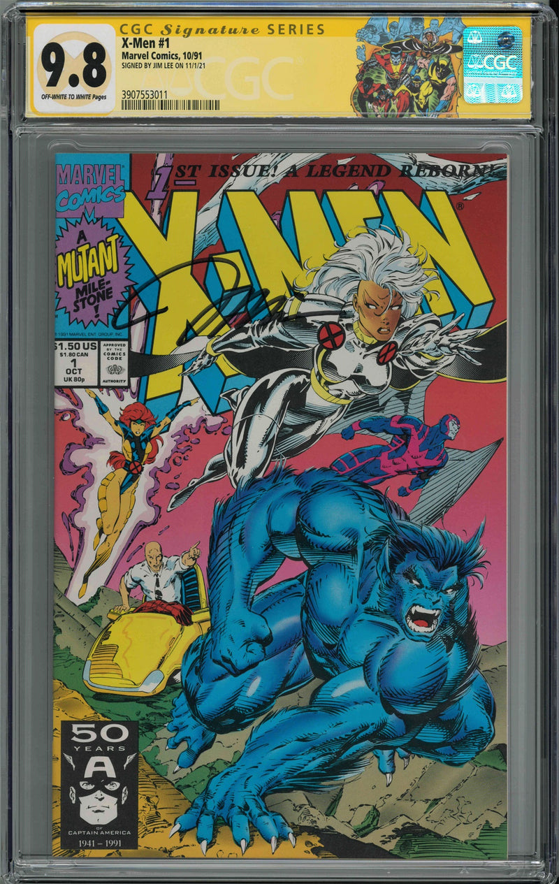 CGC X-MEN VOL 2 #1 BEAST & STORM COVER (9.8) SIGNATURE SERIES - SIGNED BY JIM LEE