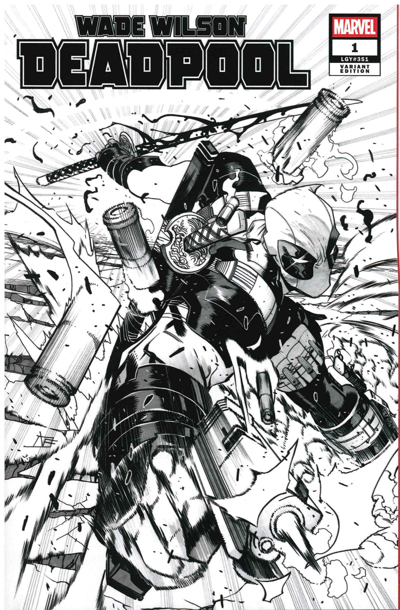 WADE WILSON DEADPOOL (2026) #1 COMICSPRO 2026 EXCLUSIVE B&W VAR
