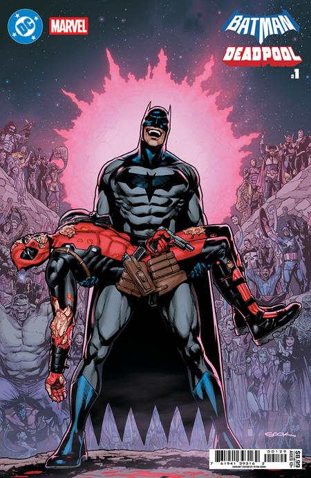 BATMAN DEADPOOL (2025) #1 (ONE SHOT) CVR R RYAN SOOK CRISIS ON INFINITE EARTHS 7 HOMAGE CARD STOCK VAR