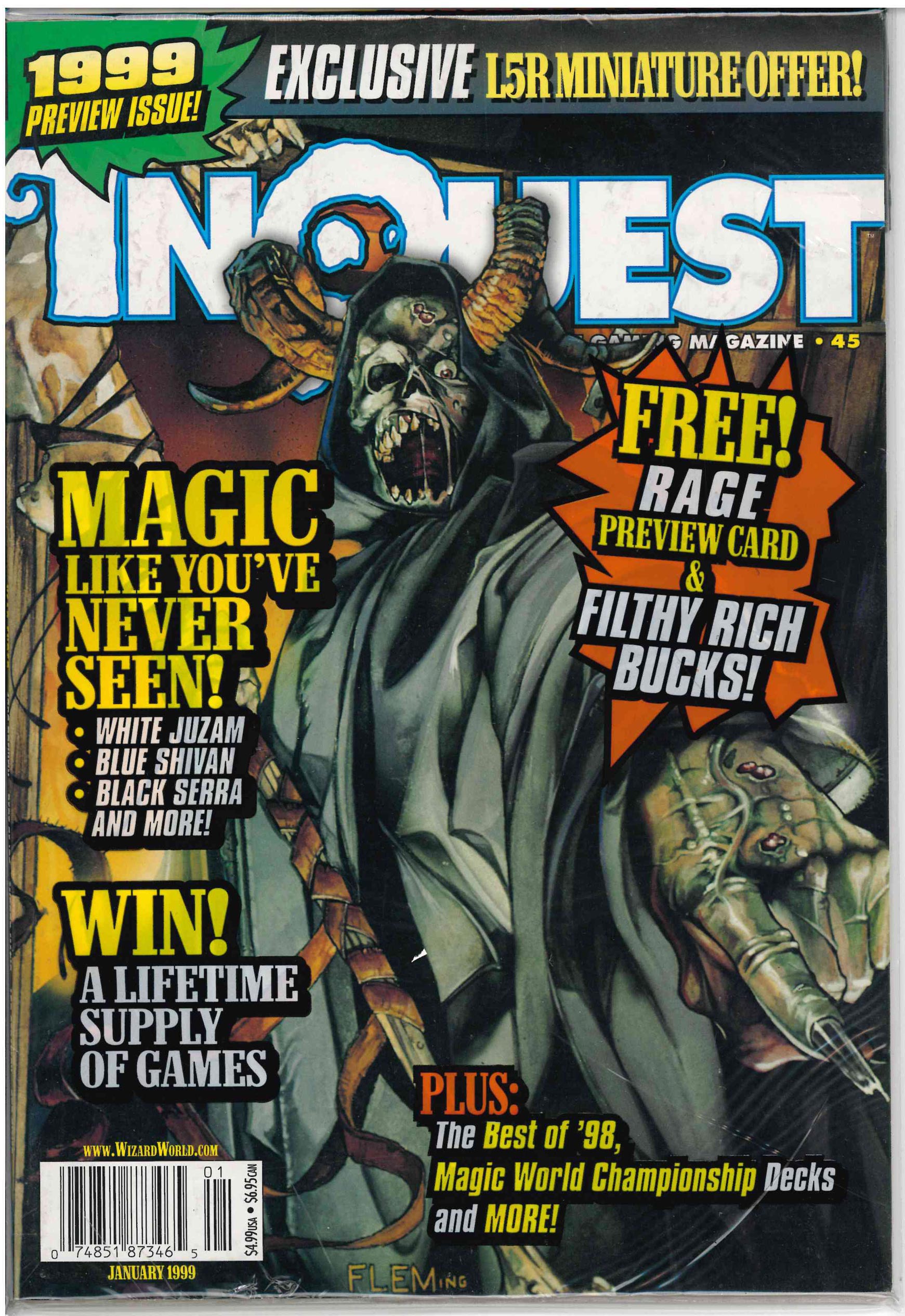 INQUEST GAMER ISSUE 45 JANUARY 1999 - POLYBAGGED WITH PROMO CARD