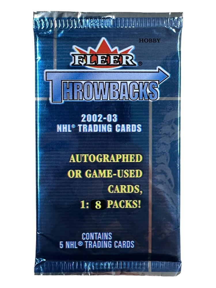 2002-03 FLEER THROWBACKS NHL HOCKEY HOBBY CARD PACK