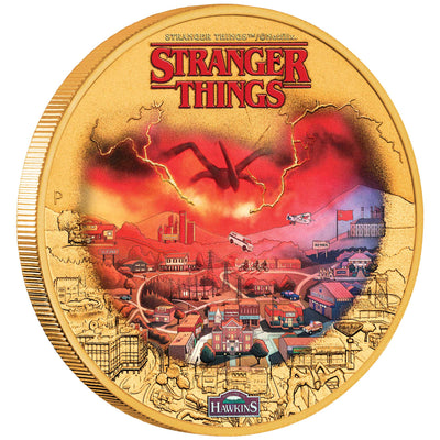 STRANGER THINGS - WELCOME TO HAWKINS 2026 1oz GOLD-PLATED COLLECTOR COIN