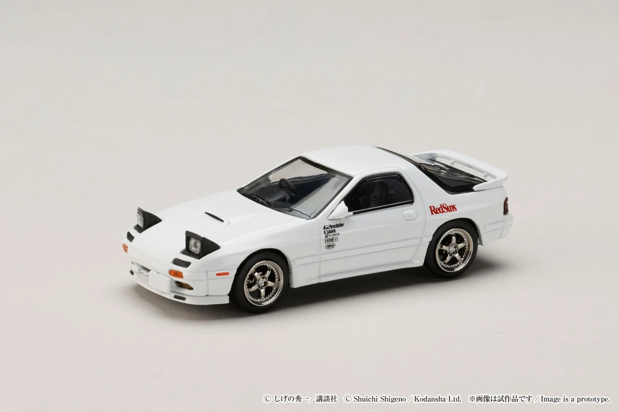 HOBBY JAPAN 1/64 MAZDA RX-7 (FC3S) RED SUNS RYOSUKE TAKAHASHI VS TAKUMI FUJIWARA INITIAL D