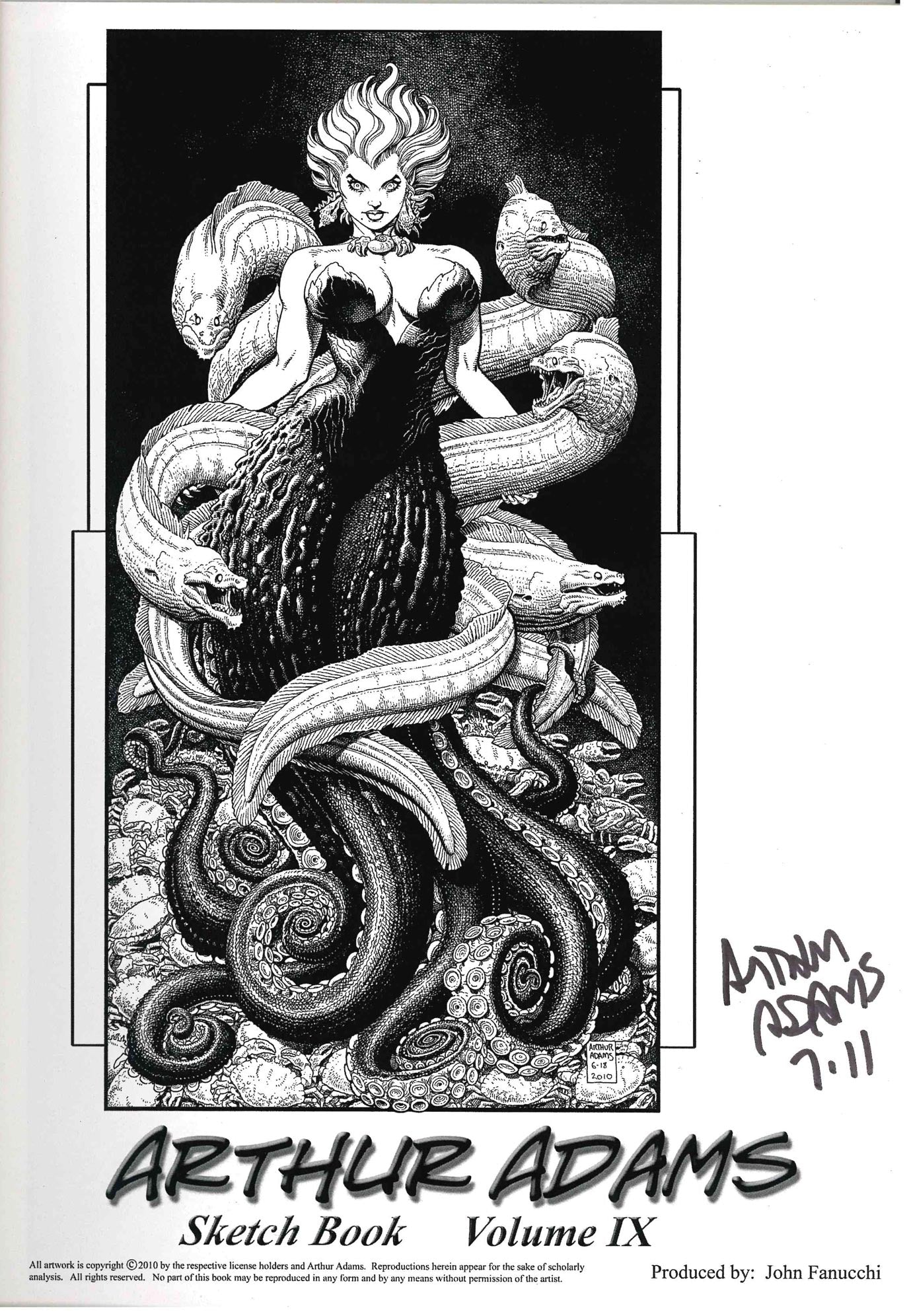 *SIGNED* ARTHUR ADAMS SKETCHBOOK IX (2010)