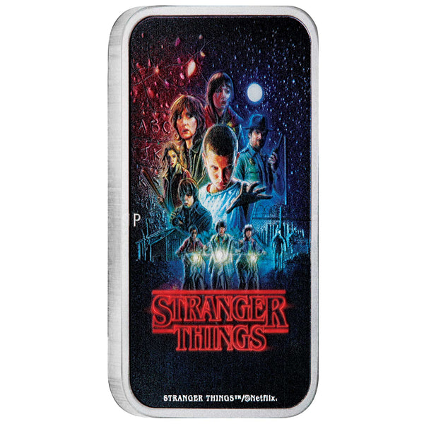 STRANGER THINGS - SEASON 1 POSTER 2026 1oz SILVER COLOURED RECTANGULAR COIN