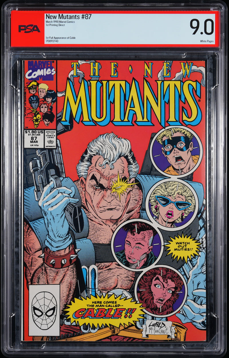 NEW MUTANTS (1983) #87 PSA 9.0 - (1ST APPEARANCE CABLE)