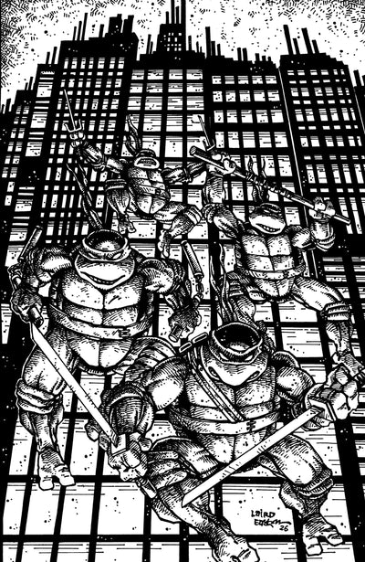 TEENAGE MUTANT NINJA TURTLES (2024) #20 300TH ISSUE SPECIAL CVR H 25 COPY INCV EASTMAN & LAIRD B&W VAR