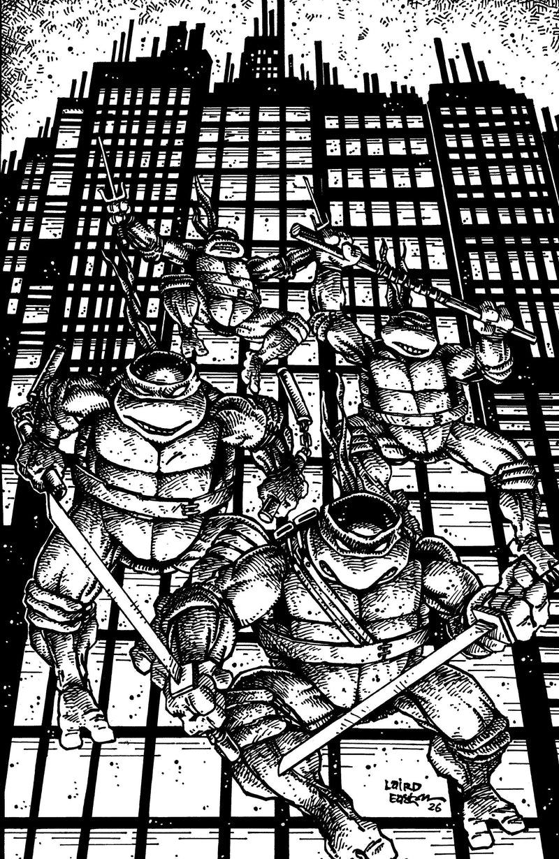 TEENAGE MUTANT NINJA TURTLES (2024) #20 300TH ISSUE SPECIAL CVR H 25 COPY INCV EASTMAN & LAIRD B&W VAR
