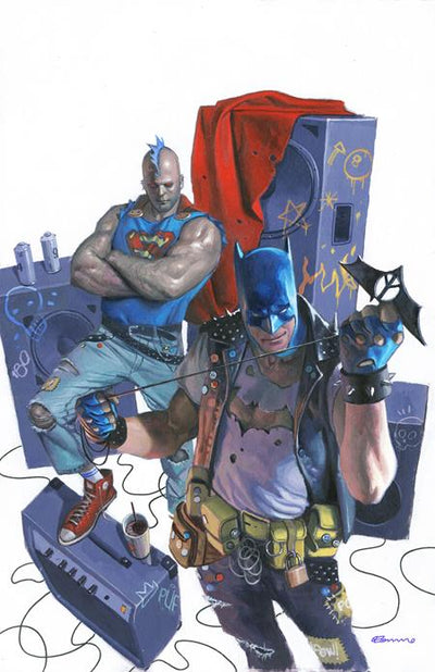 BATMAN SUPERMAN WORLDS FINEST (2022) #47 CVR E FABRIZIO DE TOMMASO PUNK ROCK CARD STOCK VAR