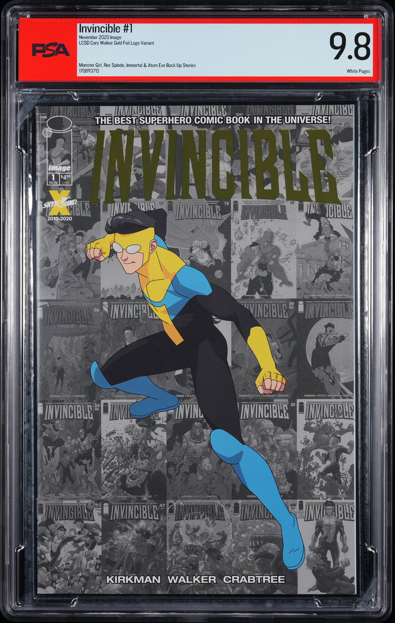 INVINCIBLE (2020) #1 PSA 9.8 - LOCAL COMIC SHOP DAY GOLD FOIL EDITION