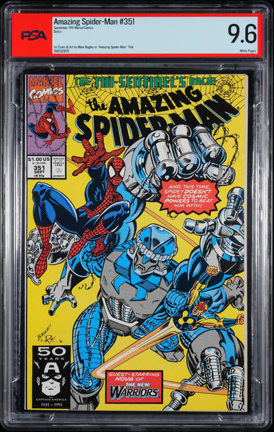 AMAZING SPIDER-MAN (1991) #351 DIRECT PSA 9.6