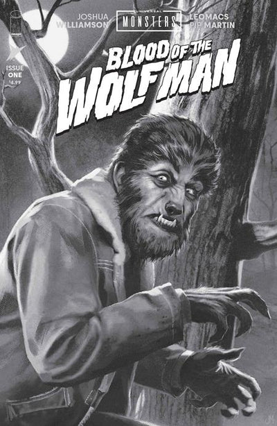 UNIVERSAL MONSTERS BLOOD OF THE WOLF MAN (2026) #1 CVR D INC 1:25 JOSHUA MIDDLETON CLASSIC HORROR B&W VAR