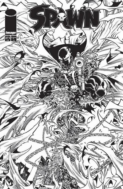 SPAWN (1992) #375 CVR B HARVEY TOLIBAO B&W VAR