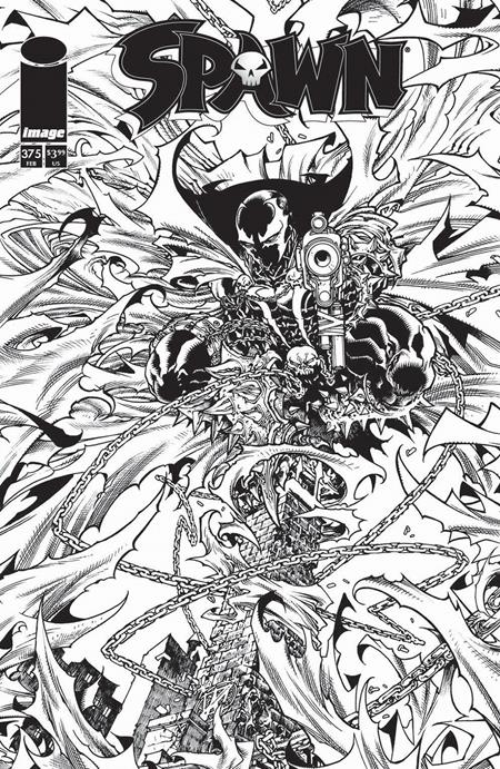 SPAWN (1992) #375 CVR B HARVEY TOLIBAO B&W VAR