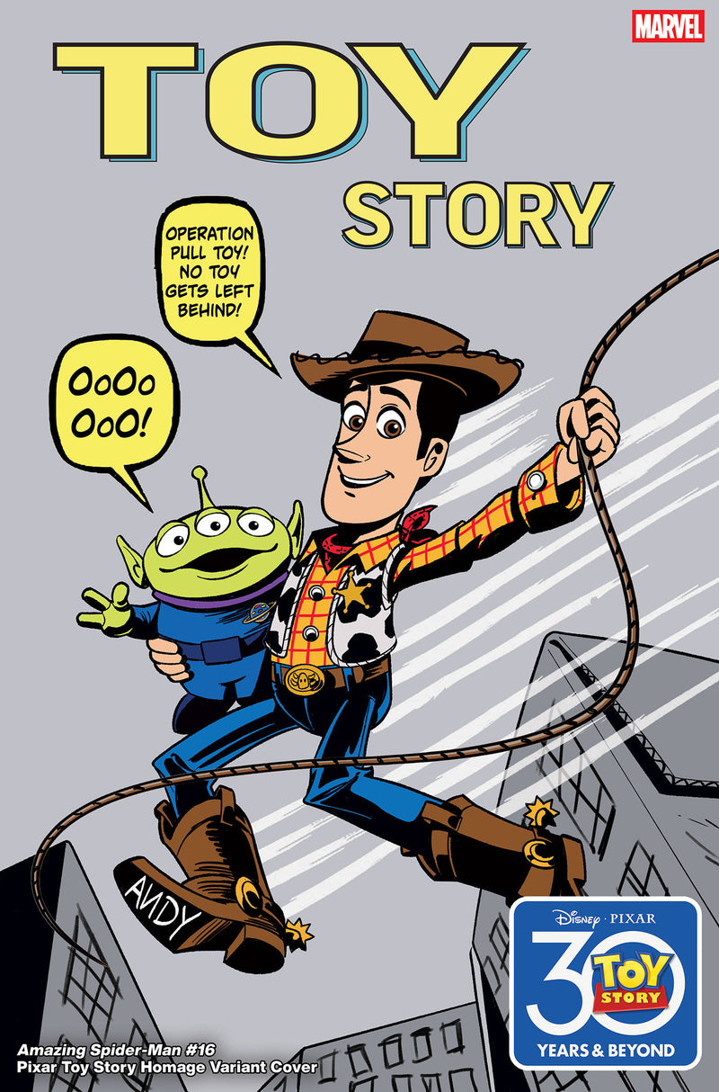 AMAZING SPIDER-MAN (2025) #16 MARCO FORCELLONI PIXAR TOY STORY HOMAGE VAR
