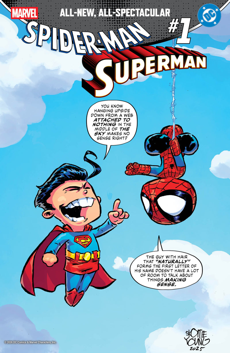 MARVEL DC SPIDER-MAN SUPERMAN (2026) #1 SKOTTIE YOUNG VIRGIN VAR