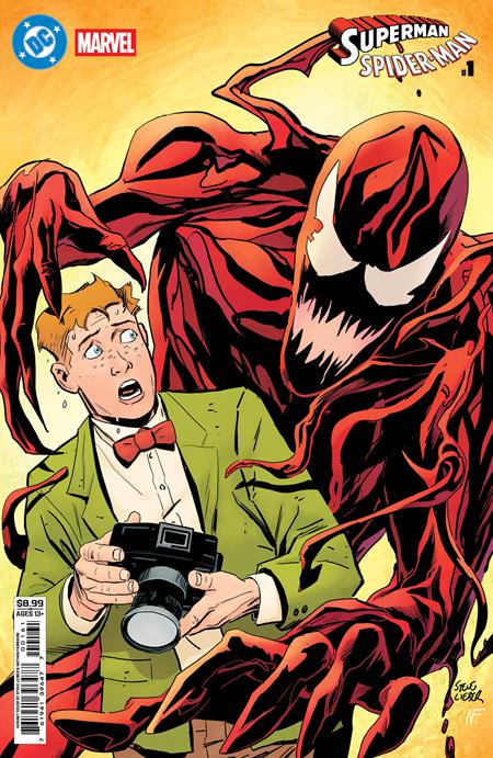 DC MARVEL SUPERMAN SPIDER-MAN (2026) #1 (ONE SHOT) CVR F STEVE LIEBER JIMMY OLSEN & CARNAGE CARD STOCK VAR