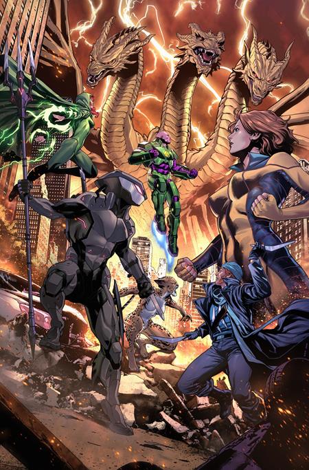 JUSTICE LEAGUE VS GODZILLA VS KONG 2 (2025) #5 CVR C LUCAS MEYER CARD STOCK VAR