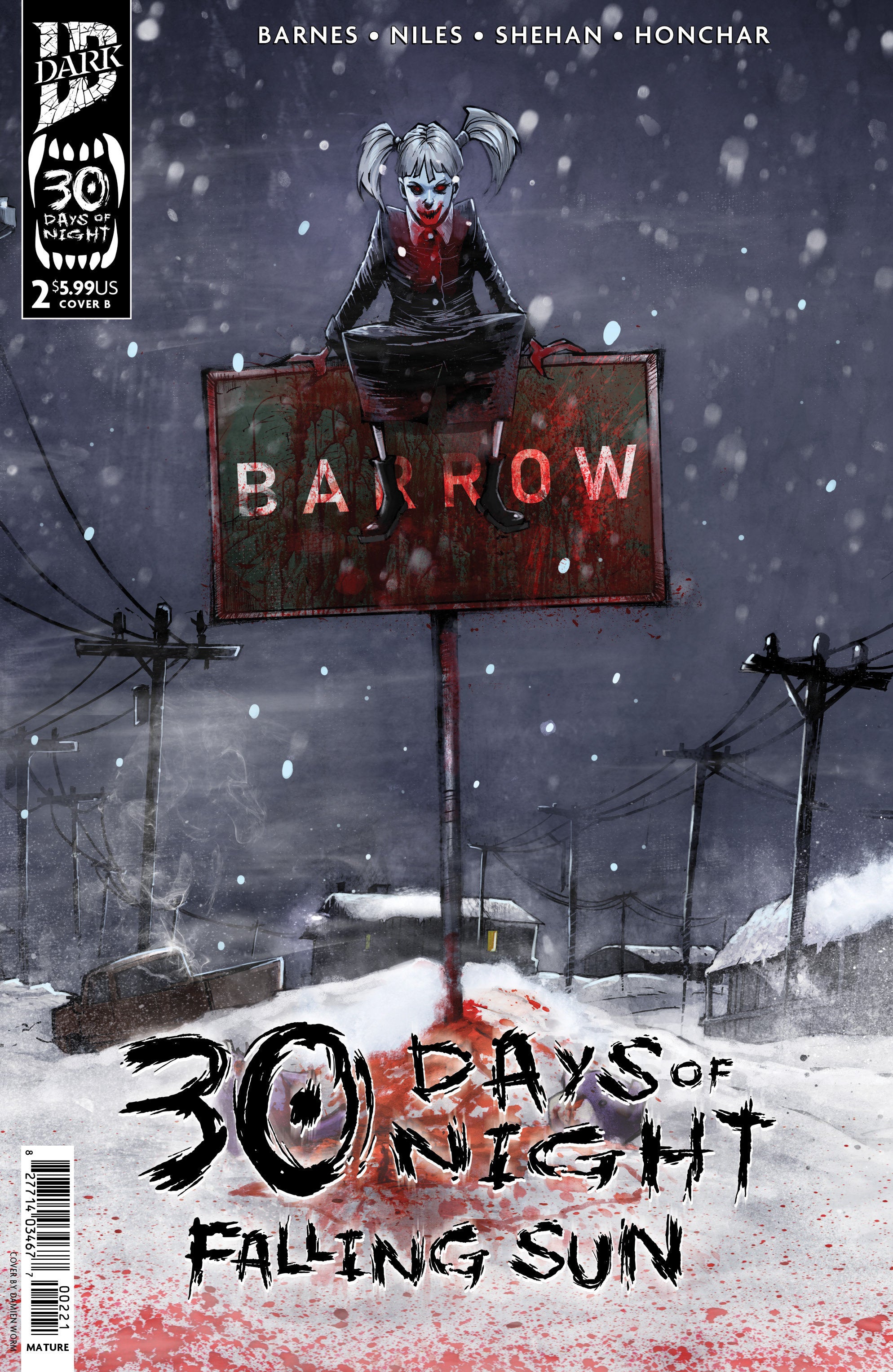 30 DAYS OF NIGHT FALLING SUN (2025) #2 CVR B WORM