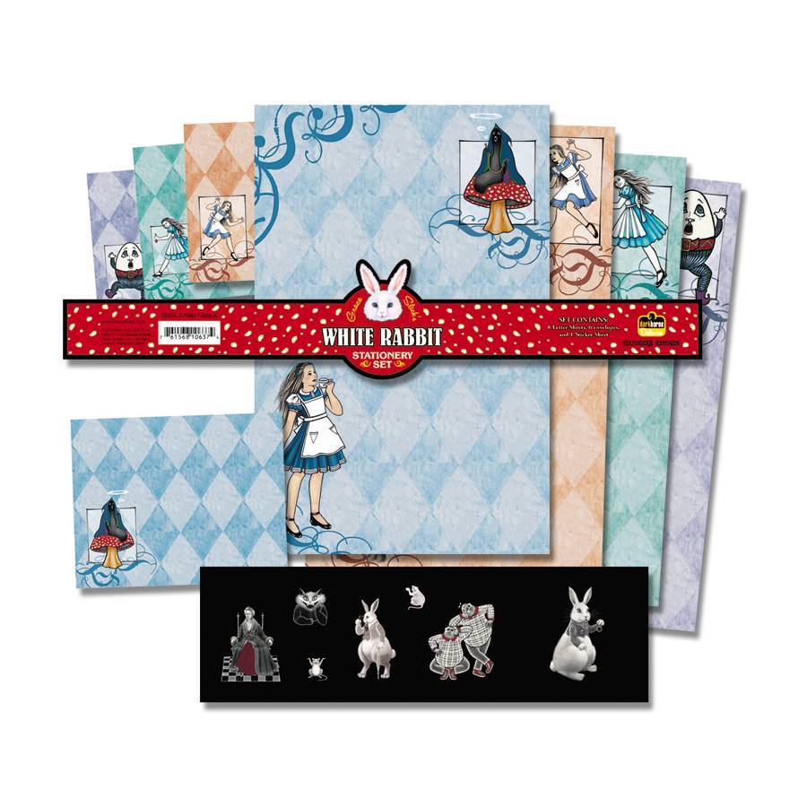 STATIONERY SET GRACE SLICKS WHITE RABBIT