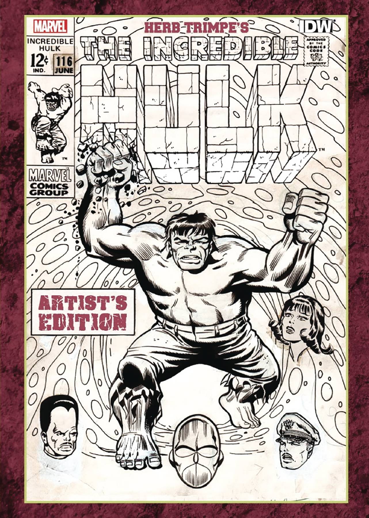 HERB TRIMPE INCREDIBLE HULK ARTIST ED HC