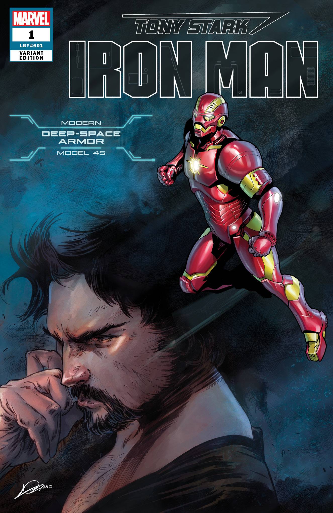 TONY STARK IRON MAN (2018) #1 GUARDIANS SPACE ARMOR VAR