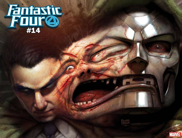 FANTASTIC FOUR VOL 6 (2018) #14 BROWN IMMORTAL DOOM WRPAD VAR