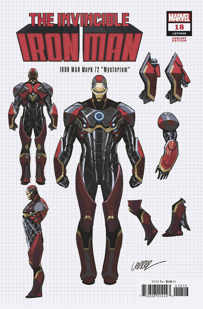 INVINCIBLE IRON MAN VOL 4 (2022) #18 10 COPY INCV PEPE LARRAZ DESIGN VAR