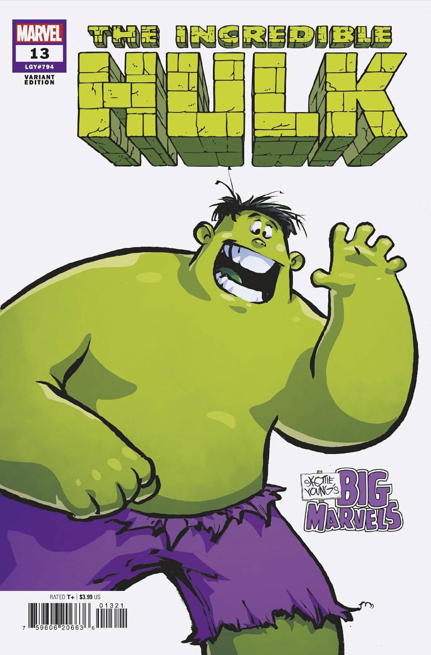 INCREDIBLE HULK VOL 5 (2023) #13 SKOTTIE YOUNG BIG MARVEL VAR