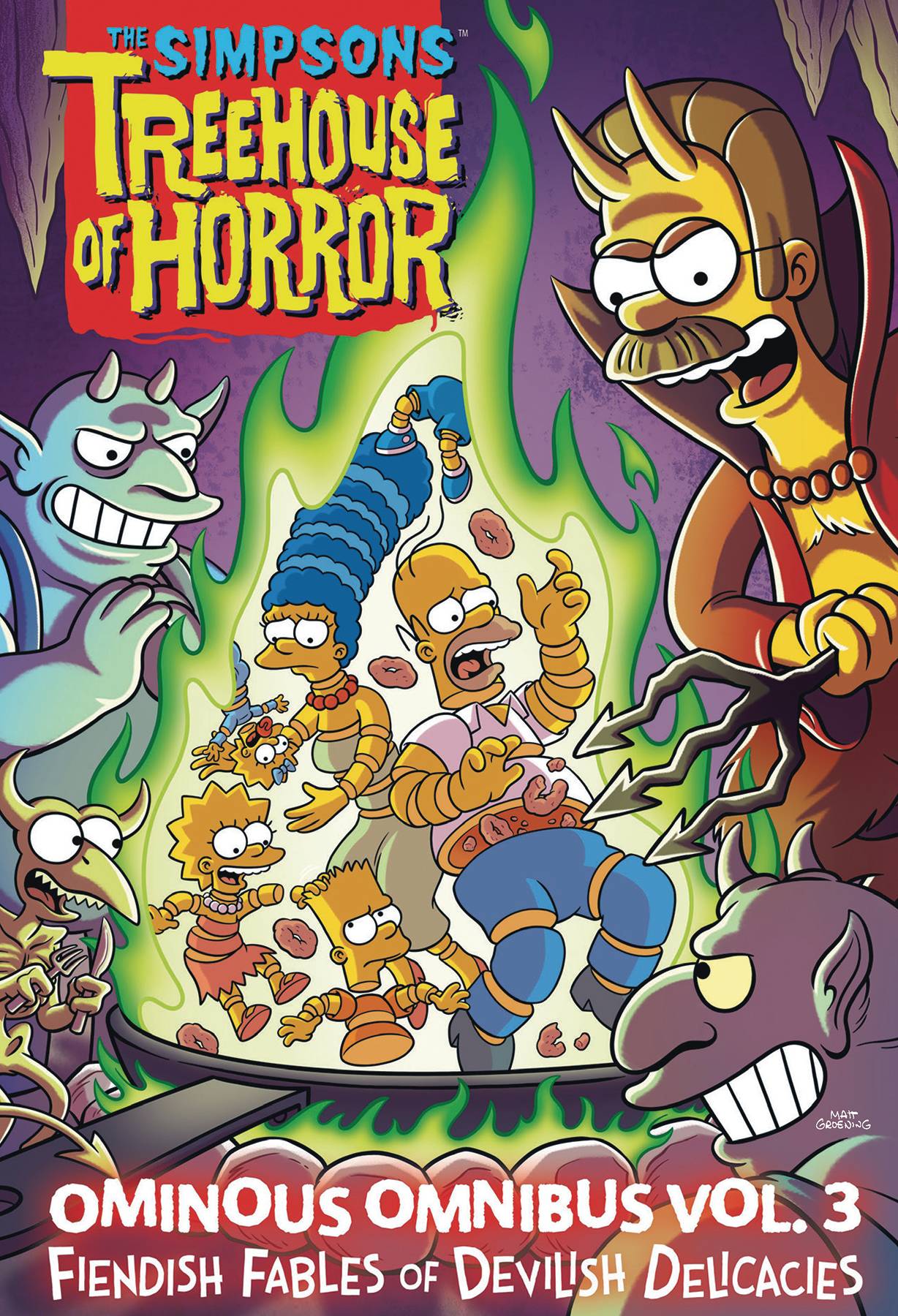 SIMPSONS TREEHOUSE OF HORROR OMINOUS OMNIBUS VOL 03 FIENDISH FABLES