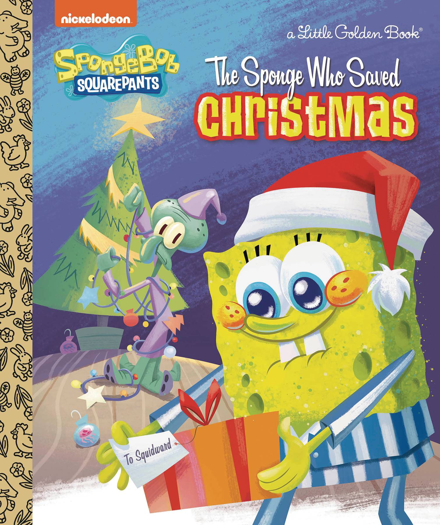 SPONGEBOB THE SPONGE WHO SAVED CHRISTMAS LITTLE GOLDEN BOOK HC