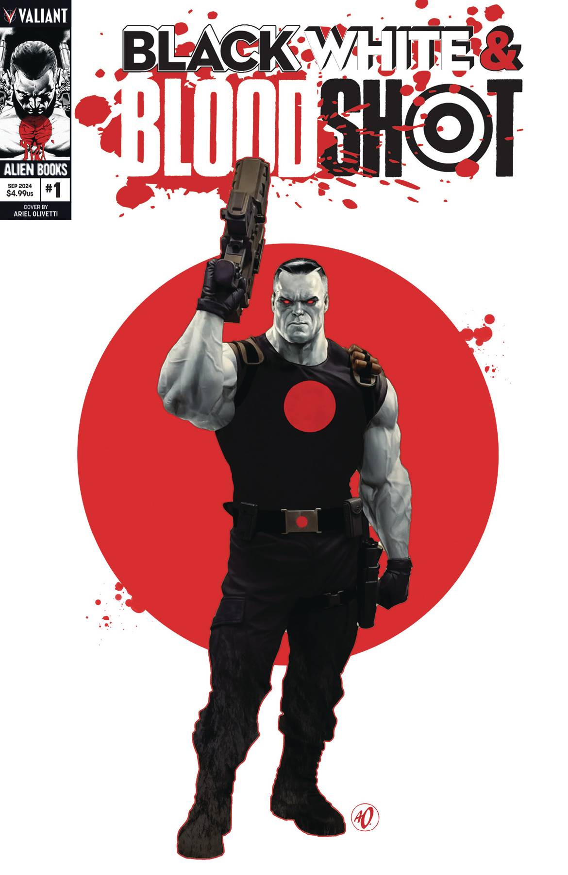 BLACK WHITE & BLOODSHOT (2024) #1 CVR D OLIVETTI
