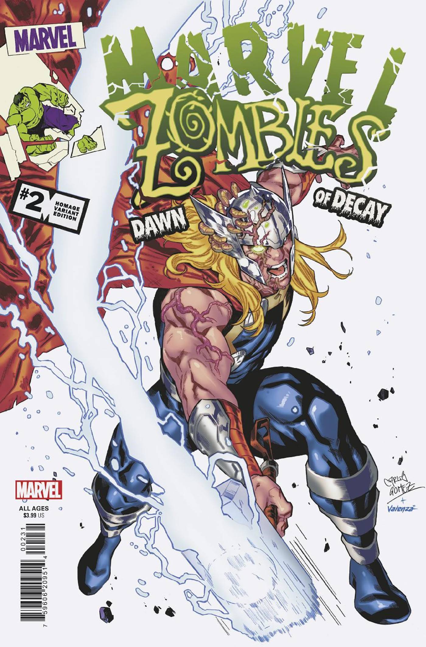 MARVEL ZOMBIES DAWN OF DECAY (2024) #2 GOMEZ HOMAGE VAR