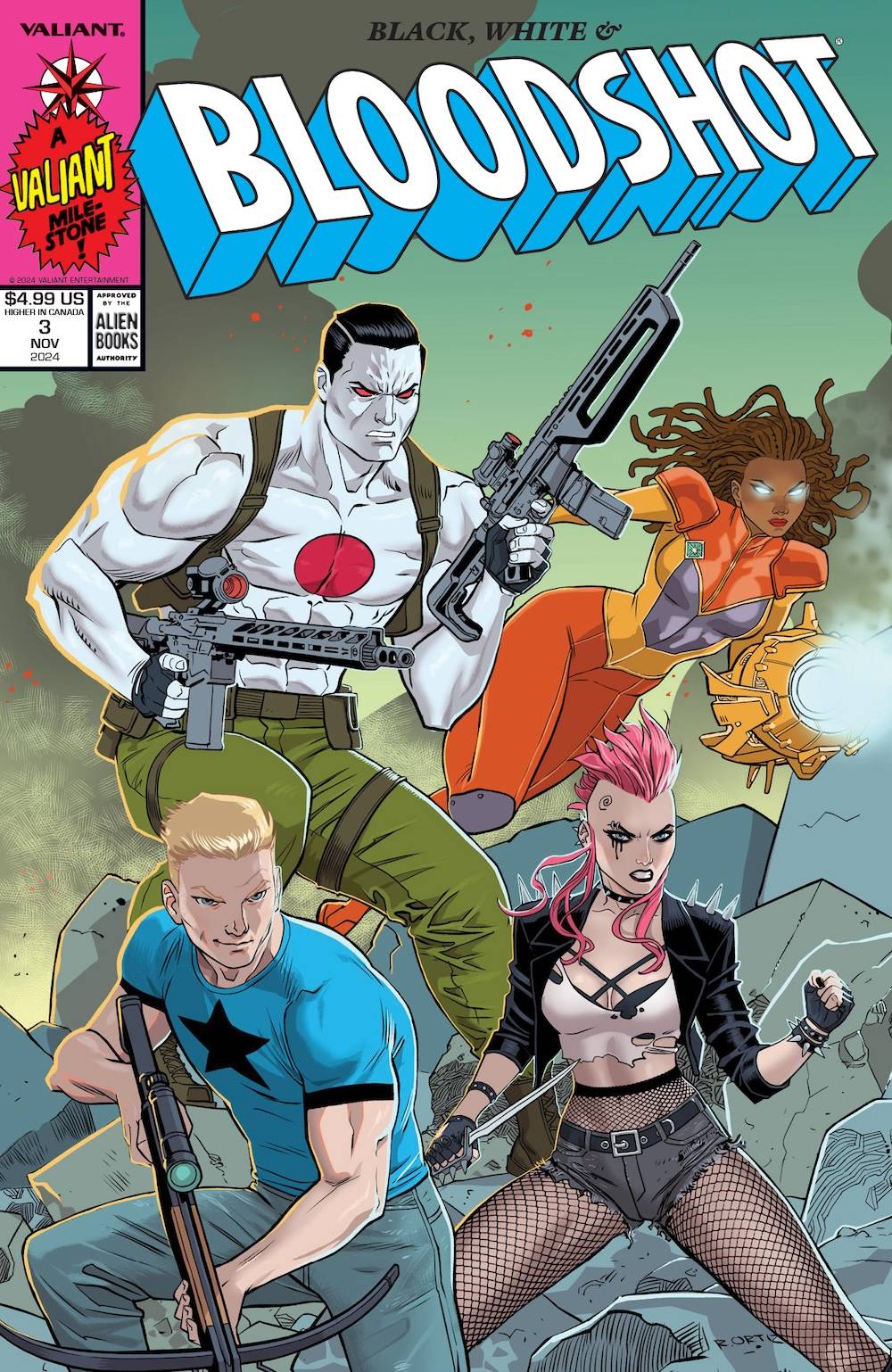 BLACK WHITE & BLOODSHOT (2024) #3 CVR D (X VAR) ORTIZ