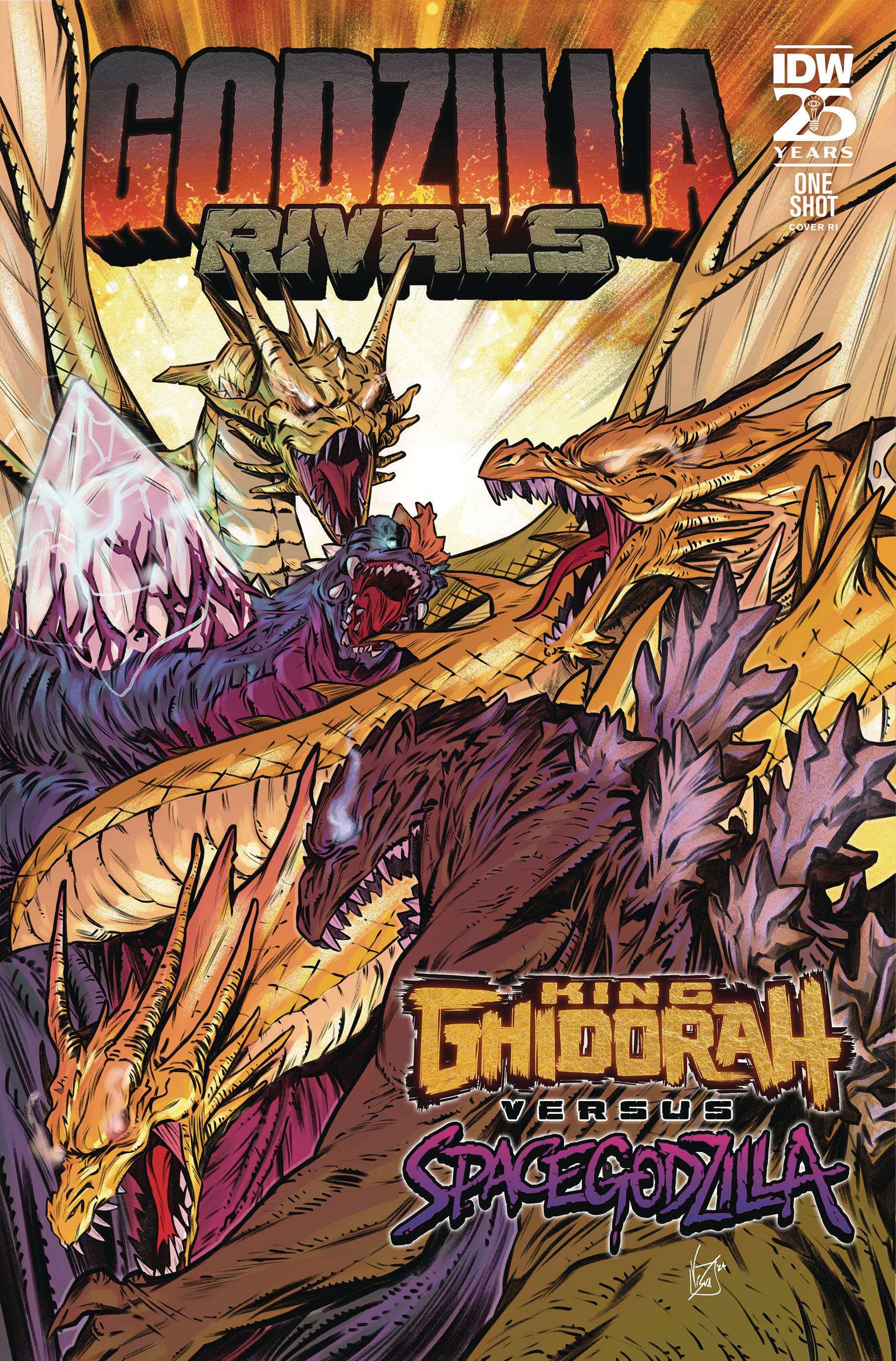 GODZILLA RIVALS KING GHIDORAH VS SPACEGODZILLA (2024) #1 (ONE SHOT) CVR C 10 COPY VAR