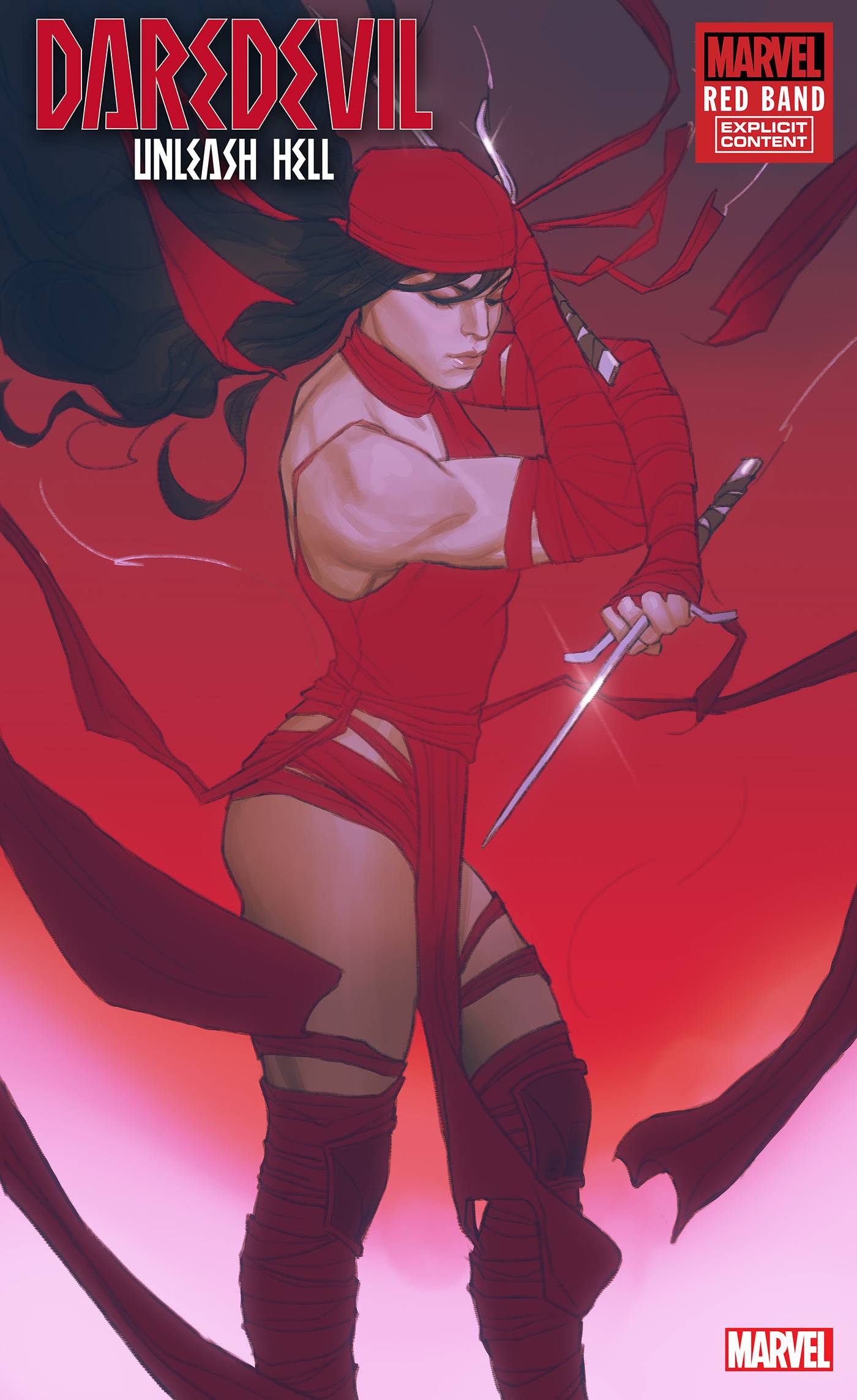 DAREDEVIL UNLEASH HELL RED BAND (2025) #1 SWABY ELEKTRA VAR