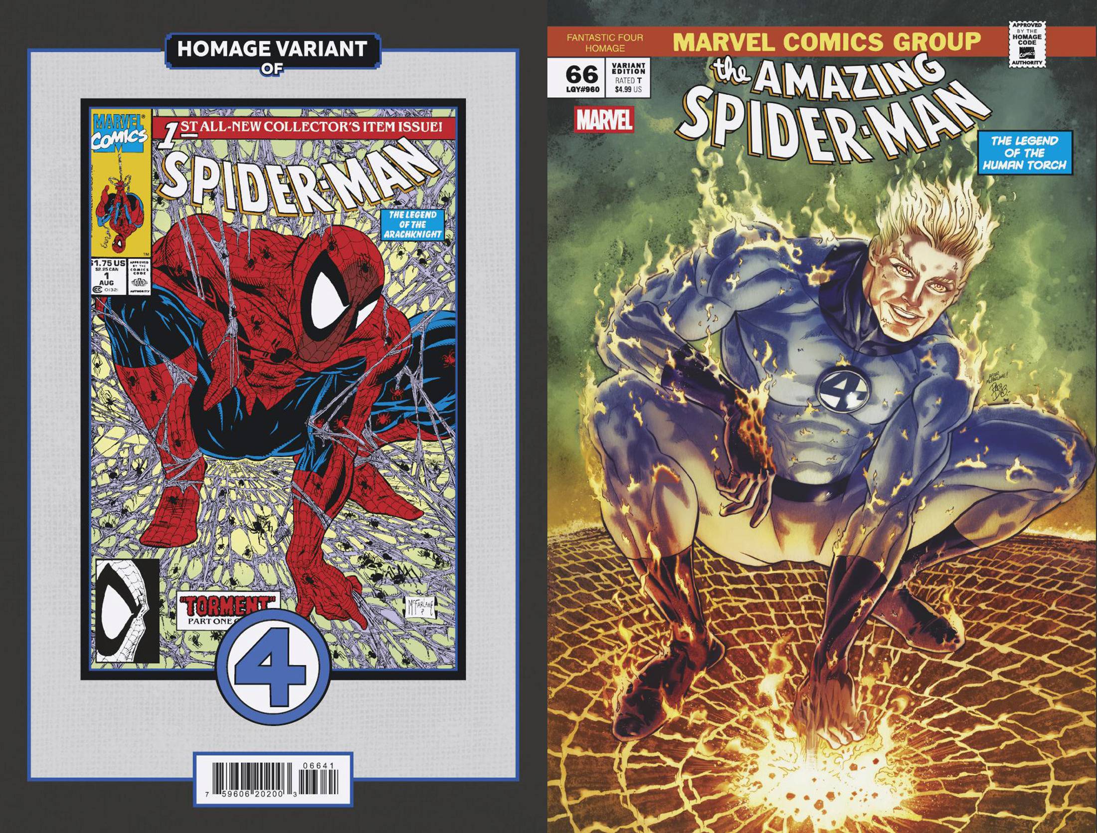 AMAZING SPIDER-MAN (2022) #66 PACO DIAZ FANTASTIC FOUR HOMAGE VAR