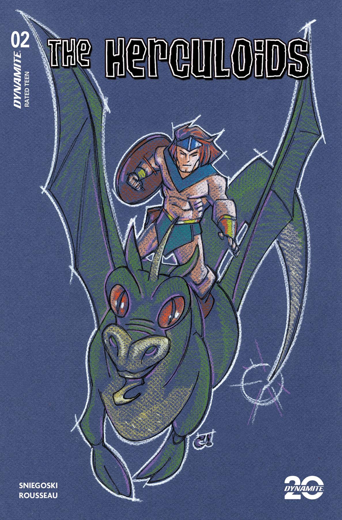 HERCULOIDS (2025) #2 CVR K 10 COPY INCV ROUSSEAU PASTEL ART ORIGINAL VAR