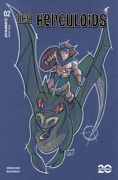 HERCULOIDS (2025) #2 CVR K 10 COPY INCV ROUSSEAU PASTEL ART ORIGINAL VAR
