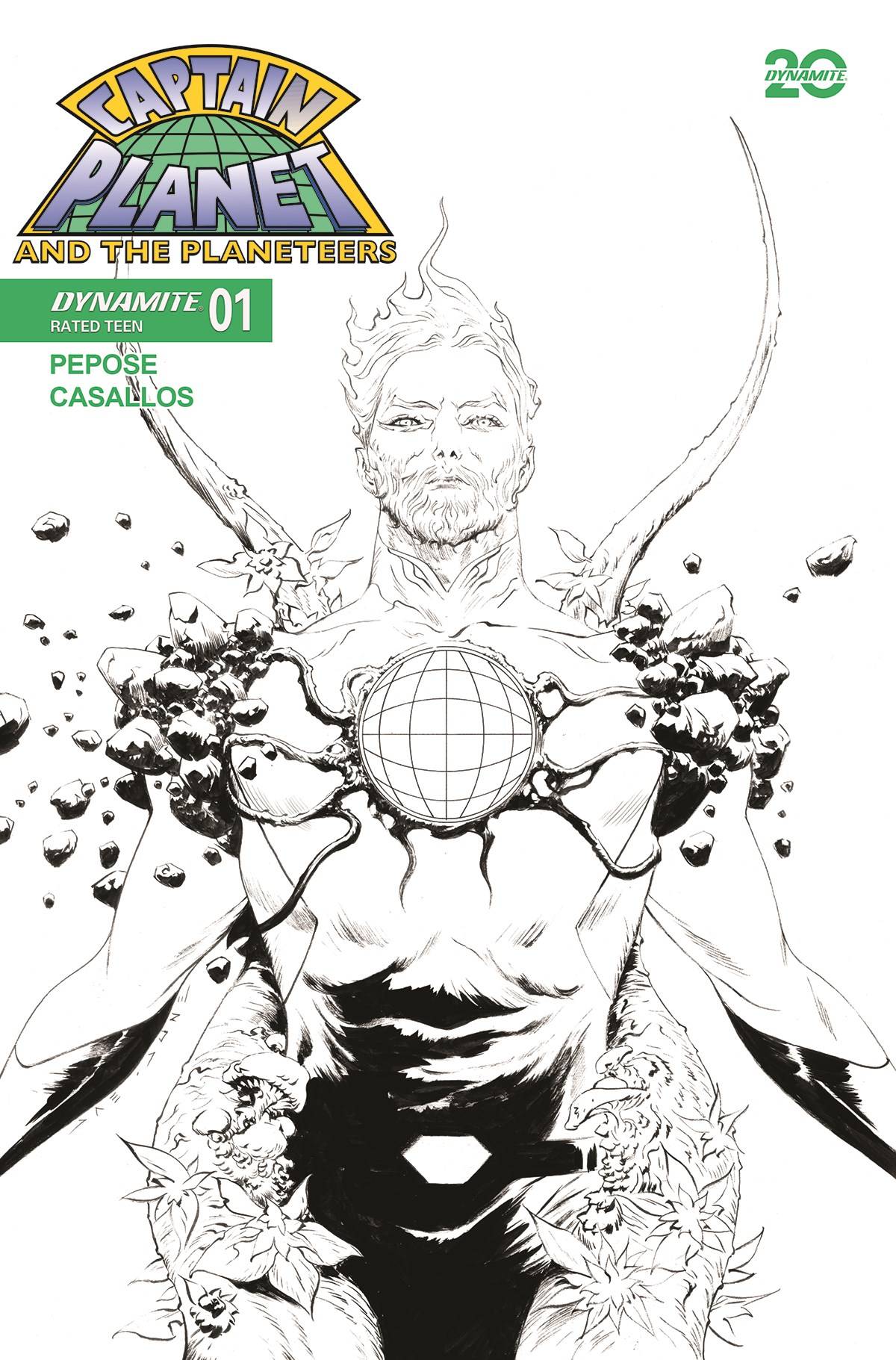 CAPTAIN PLANET (2025) #1 CVR L 10 COPY INCV LEE LINE ART VAR
