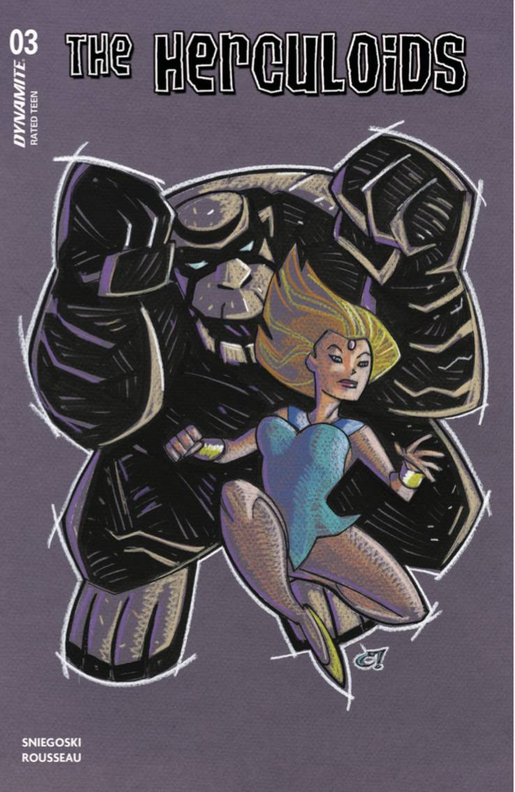 HERCULOIDS (2025) #3 CVR I 10 COPY INCV ROUSSEAU PASTEL ART ORIGINAL VAR