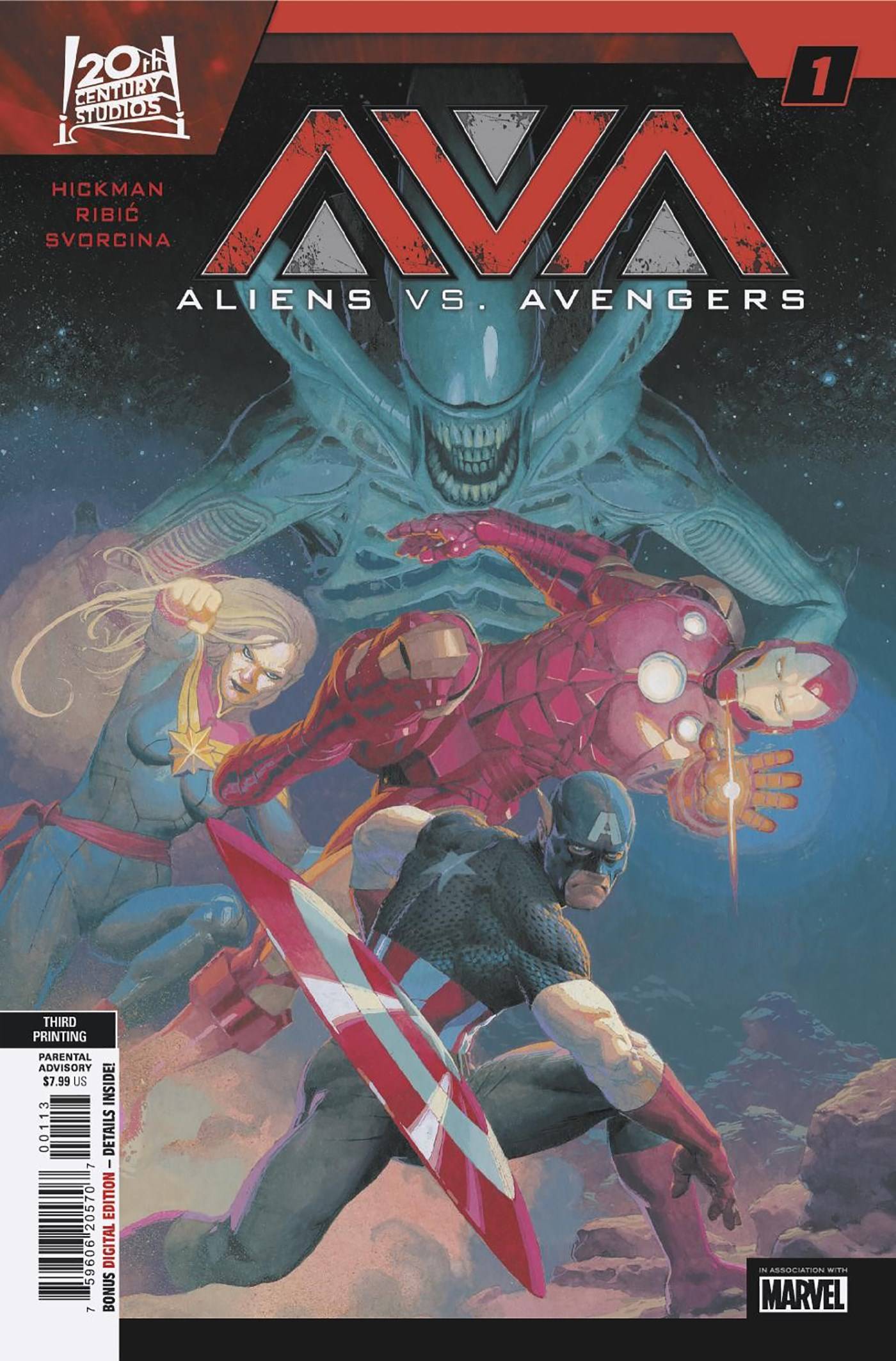 ALIENS VS AVENGERS (2024) #1 3RD PTG ESAD RIBIC VAR