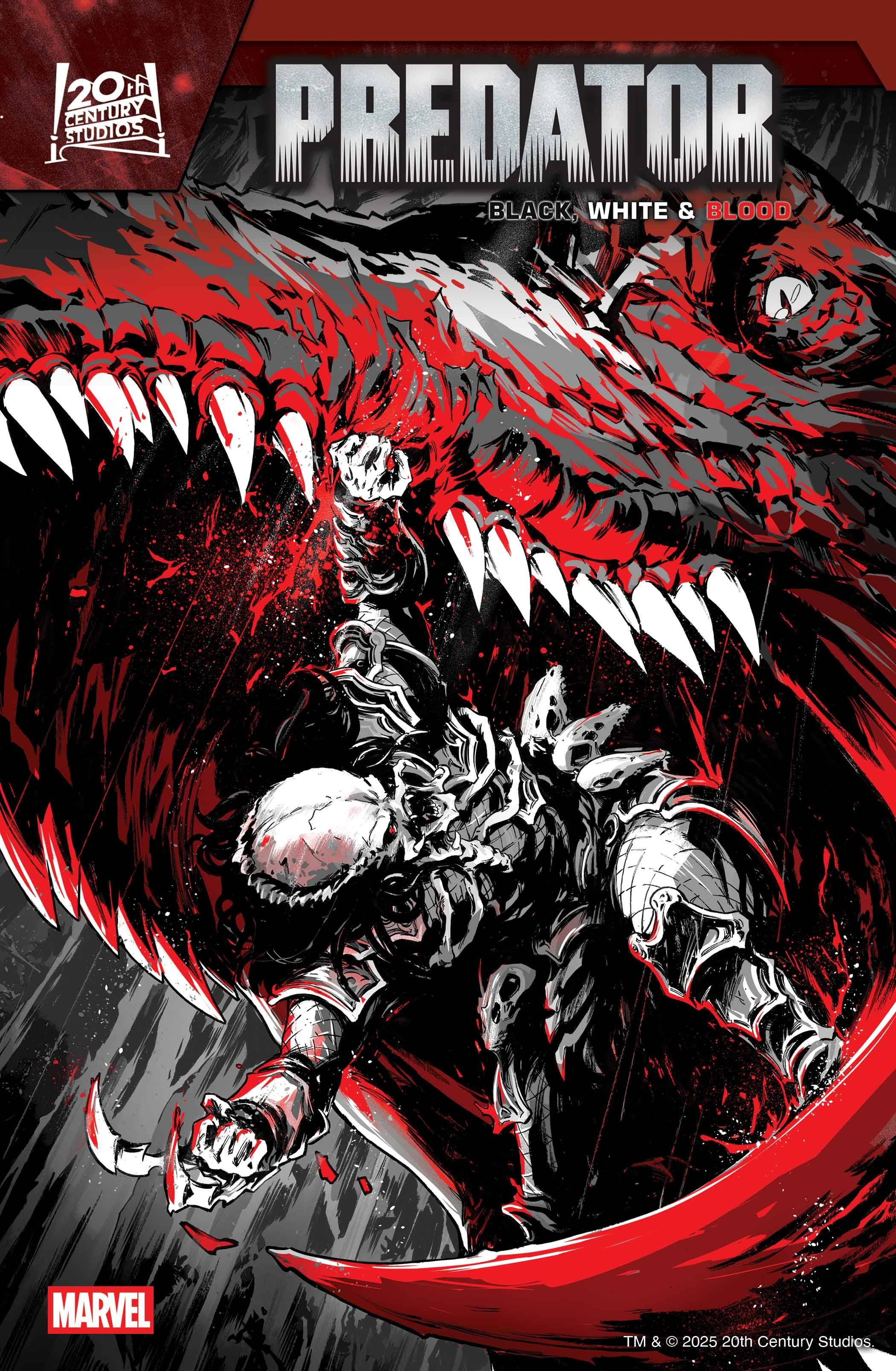 PREDATOR BLACK  WHITE & BLOOD (2025) #1 PAOLO VILLANELLI VAR