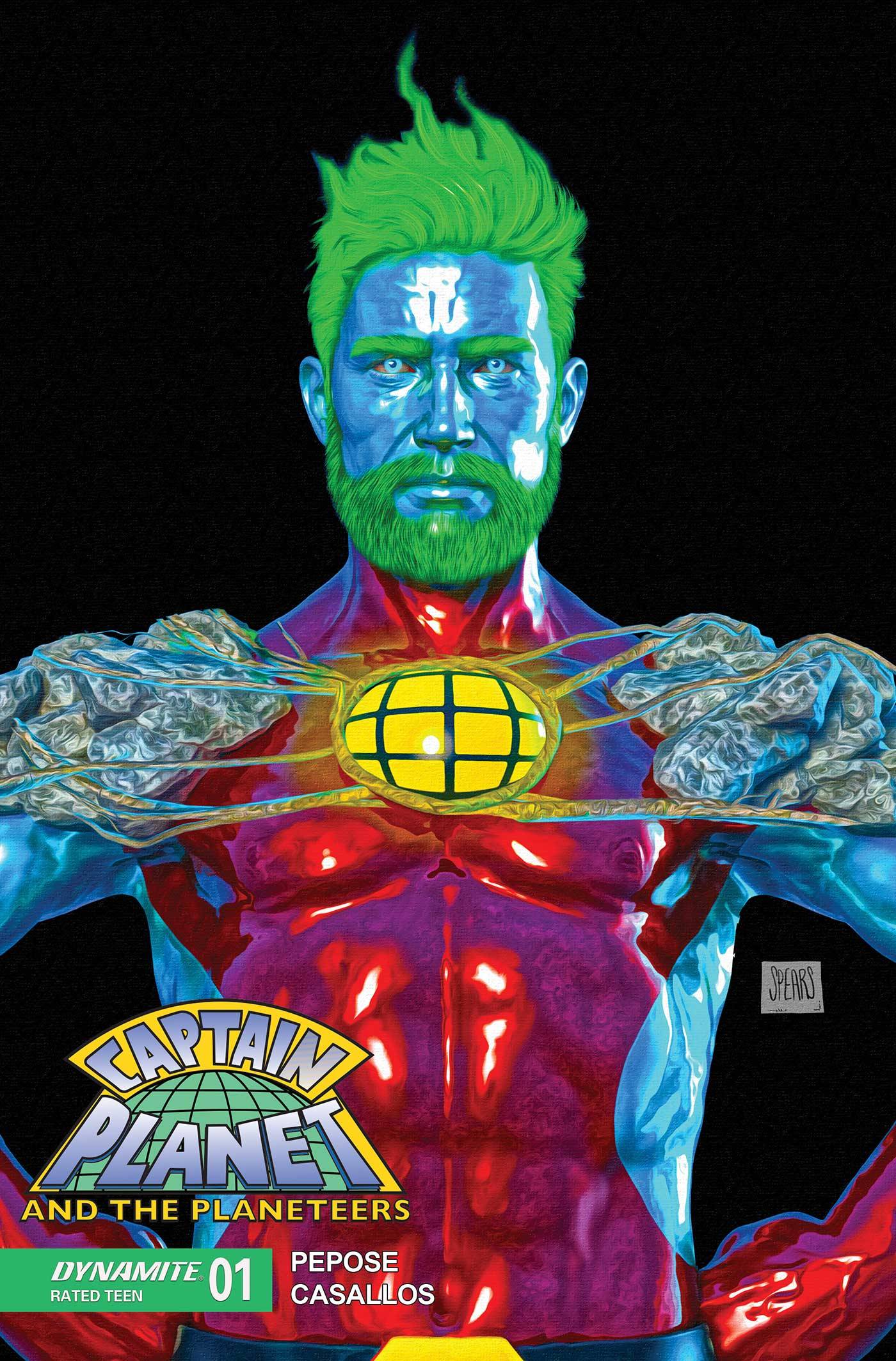 CAPTAIN PLANET (2025) #1 CVR S FOC BONUS SPEARS BLACK FOIL VAR