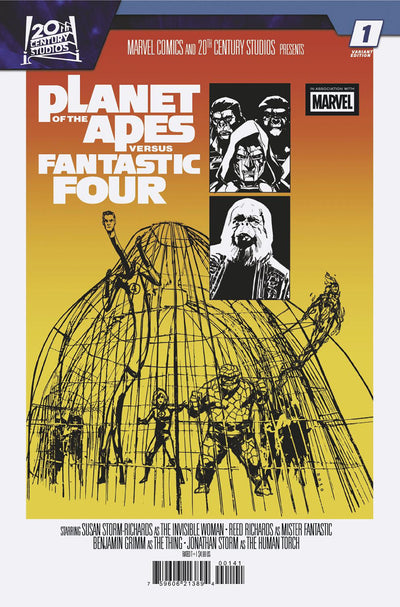 PLANET OF THE APES VS FANTASTIC FOUR (2026) #1 PHIL NOTO MOVIE HOMAGE VAR