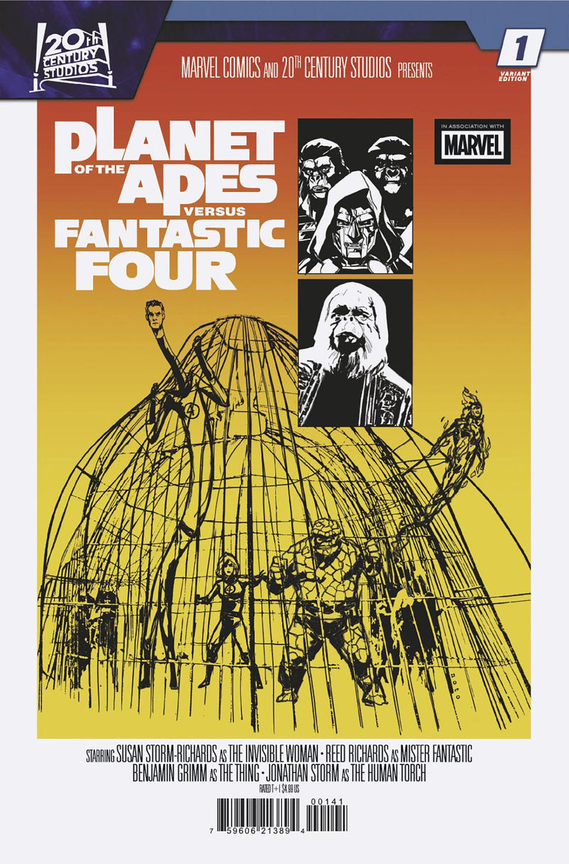 PLANET OF THE APES VS FANTASTIC FOUR (2026) #1 PHIL NOTO MOVIE HOMAGE VAR