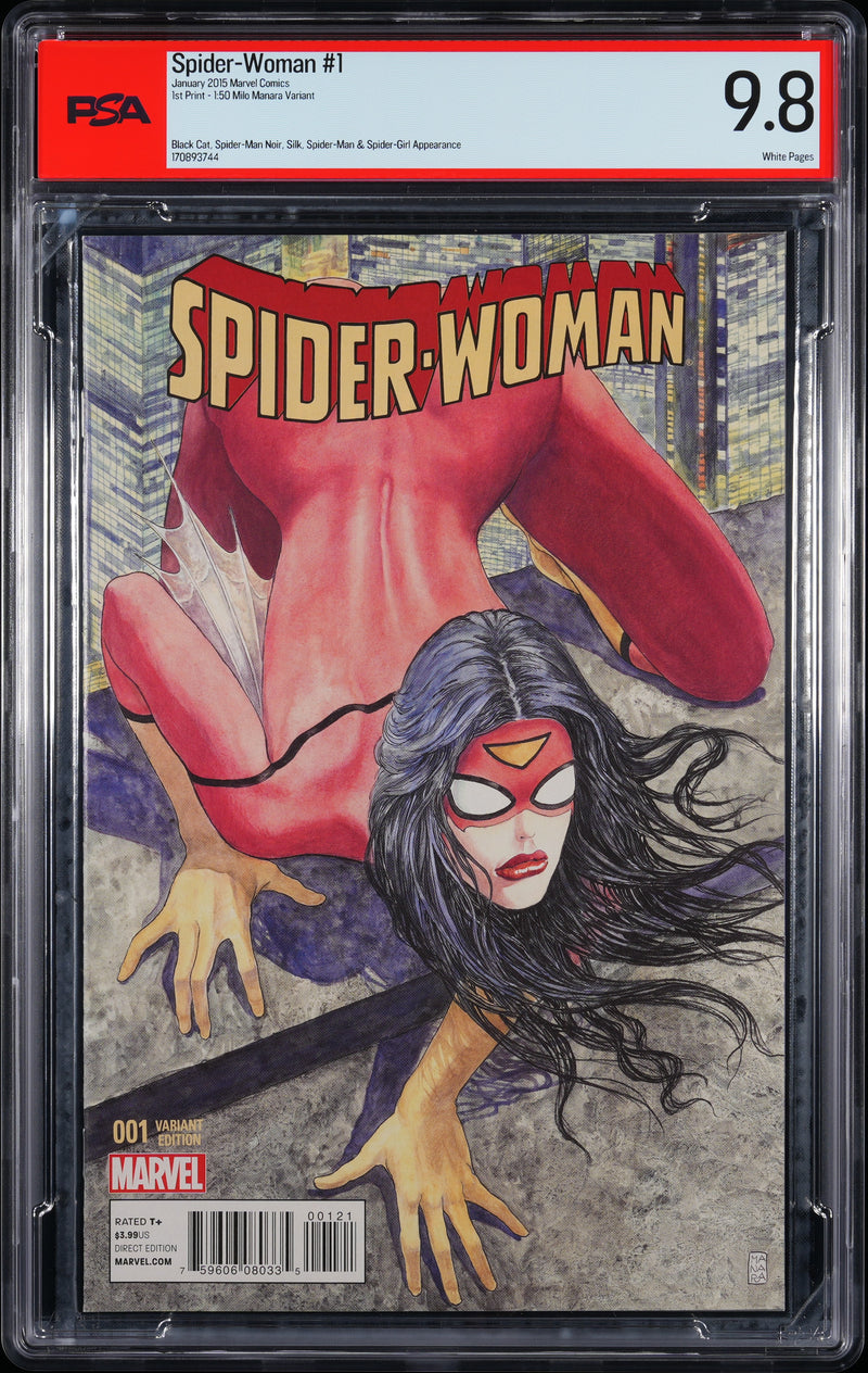SPIDER-WOMAN (2015) #1 1:50 MILO MANARA VARIANT PSA 9.8